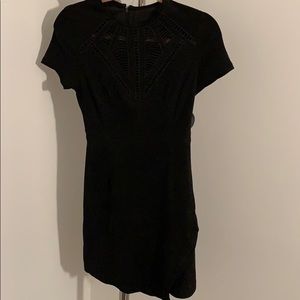 Black Suede Tshirt Dress